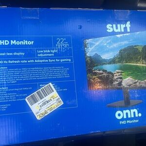 On Running Onn. 22" FHD Monitor in Blue Packaging